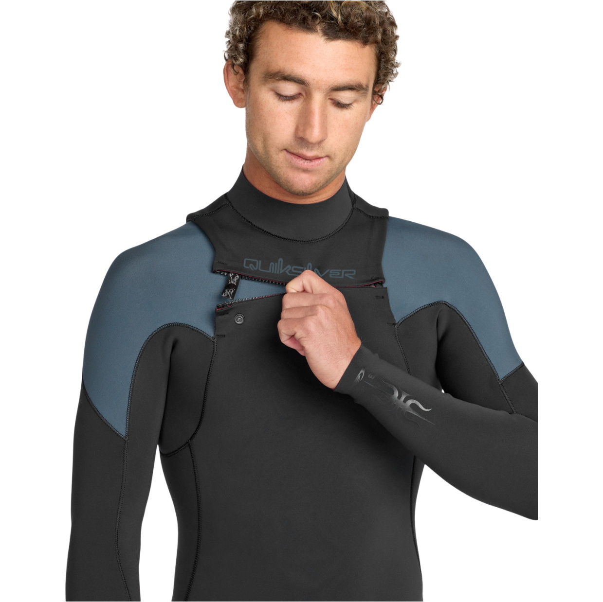 2025 Quiksilver Männer Mercury 4/3mm Brustreißverschluss Neoprenanzug 25AW213506 - Orion Blue